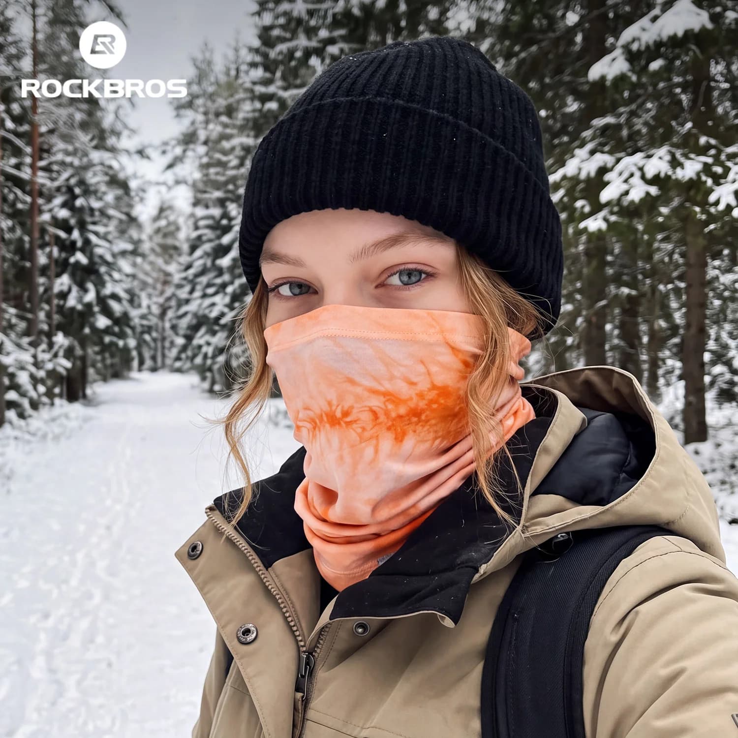 Зимняя ветрозащитная термозащитная маска для лица из тенселя и шерсти